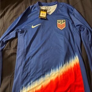 Men's Nike USMNT 2024 Stadium Away Dri-fit Soccer Long-Sleeve Jersey NWT Small